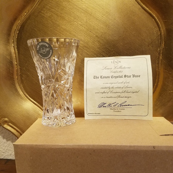 Set of 4 lenox cristal 4" vase - Picture 3 of 5